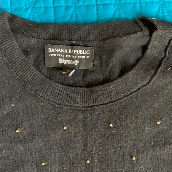 Banana Republic Black Sweater with Gold Beading - Picture 2 of 3